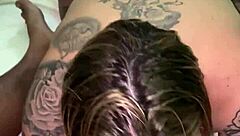 blonde latina deepthroat blowjob bent over black anal doggystyle