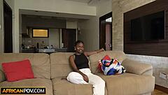 Innocent Big Tits Black 18yo Model Railed Hard by Massive White Cock Producer