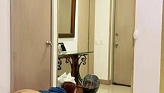 hey young colombian angel cruz seduces muscular delivery boy celeste alba in aisle for homemade fuck