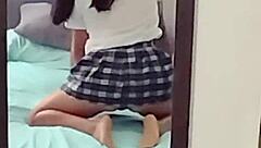 rich college nerd latina fucked hard in uniform cosplay