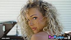 Big tits milf sexy ebony babe strip pose lingerie playboy shoot