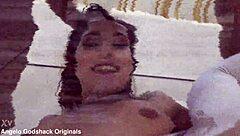 mina takes 4 cocks hardcore tap dap anal gapes cum swallow