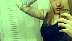 hot tranny gropes her throbbing clitty in satin