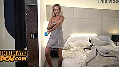 ebony babe romy indy pov fucks in steamy shower