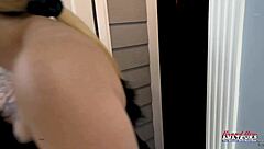 curvy inked blonde logan lace pussy fingered drilled hard