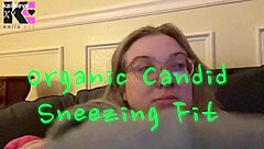 bold hidden cam catches organic sneezing fit in candid fetish moment