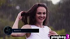 rita y, i'm dripping wet stripping outdoors showing my big ass and small tits