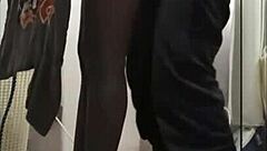 husband rips wife's miniskirt for rough pussy pounding