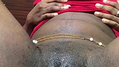 ebony beauty's wet pussy throbs in homemade solo orgasm frenzy