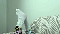 best oiled footjob ever explodes massive cum all over her perfect sexy feet what a load!