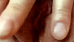 Mature milf closeup pussy fingering masturbation with dirty talk orgasm