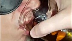 my girlfriend blindfolds me for own pee taste