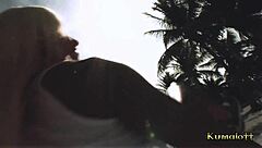 Blonde milf babe's interracial group bang ends in massive facial cumshots