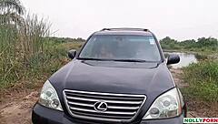 Pretty Village Pickup Babe Rides Cock in Car Outdoor Fuck