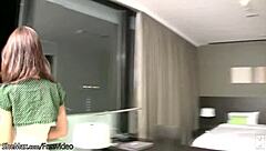 girly ladyboy 😍 playing with round boobs teasing cock