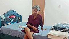 Secretly recording stepmom's boyfriend fucking my wet pussy in Spanish