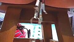 watch these huge pink pussy lips stretch and dangle with weights