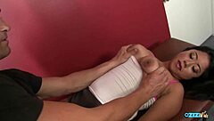 big tits asian brunette calls masseur for full body cowgirl doggy pounding!