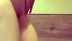 tiktok brunette dances in miniskirt thong leggings