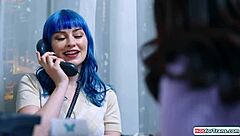 big tit shemale boss fucks intern hard outdoors in the snow!