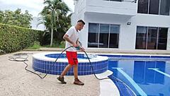 XXXTime Fucking Muscular Housewife Owner Big Tits Latina Legs