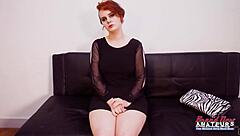 short redhead marla deepthroats and swallows massive cumshot