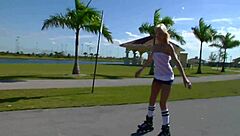 Eden Adams the skank slut devours every cock bent over in lingerie