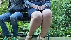 bbw milf pisses park flashes dirty wet panties stranger public fetish