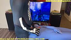 hey kansas city guy pounds rented blue alien sex doll rough while watching avatar