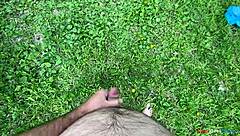 first time masturbating outdoors in the forest feels so naughty and freeing