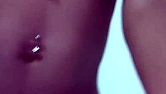 Skinny ebony buys huge dildo to ride endlessly