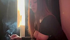 Italian Big Tits Artemisia Loves Dildo Handjob Smoking Fetish!