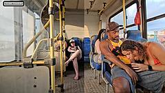 heart pounds as married brunette flirts black stranger bus fuck