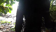 skinny tribe woman naked outdoor bow hunt tease