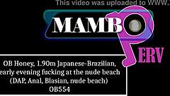 Ob Honey Japanese-Brazilian Nude Beach DAP Anal 3on1 Public Moc
