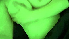 Oily virgin white girl's huge tits dildo suck nipple play