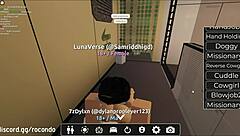 hot bent over doggystyle session with sexy roblox babe