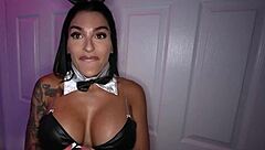 watching my wife take bbc bent over at halloween party