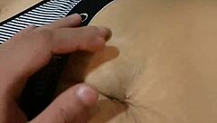 i explore her deep navel during amateur fetish massage session