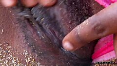 curvy couple starts beach vacation with wet pussy foreplay and sex