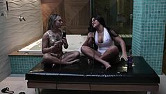 how her porn journey started bathroom navel lick with pistolinha bianca demarchi sheer red