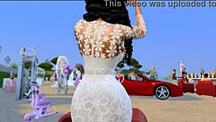 Summer Walker rides bbc with big black ass pussy outdoors