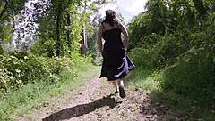 Watch anal plugged milf hike trails flashing ass