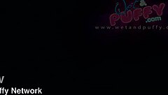 Yvonne pleasures her wet puffy swollen pussy intensely!