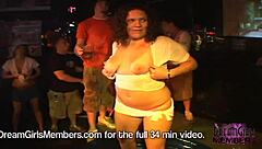 bored housewives bare wet tits in contest chaos