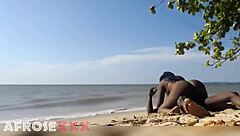 Black Ebony Assfucked Public Beach Cumshot