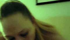 Wife pushes deepthroat limits with big cock handjob