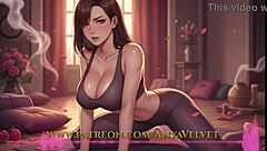 Yoga practice turns into solo crossdressing show punishment