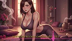 Yoga practice turns into solo crossdressing show punishment