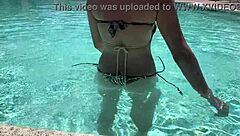 Hey im hanging poolside bikini hot milf outdoor